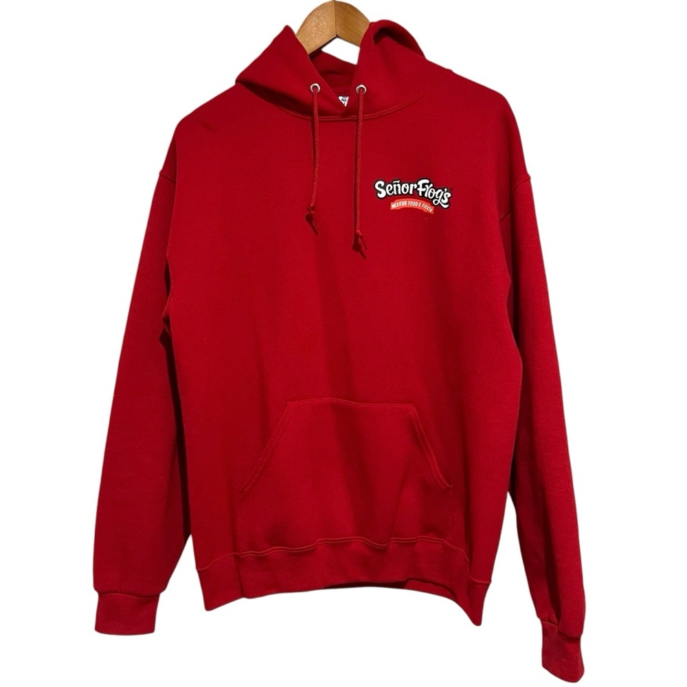 Senor Frogs’s Hoodie Mexican Food Fiesta Red Size Medium Bold Humor Graphic Y2K